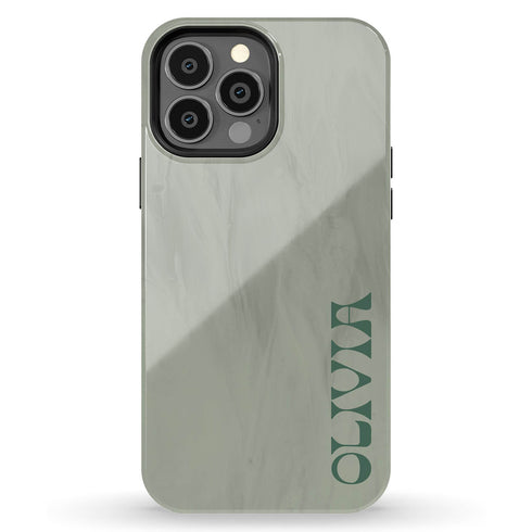 Neutral Earth Tones Custom Name iPhone Case